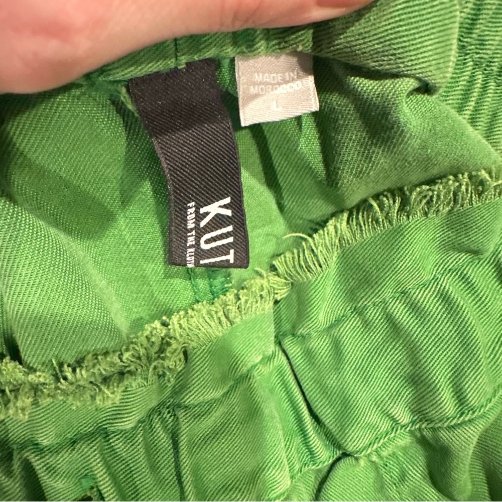 KUT from the Kloth Green Casual Pull On Ankle Length Pants size Large - Picture 5 of 7
